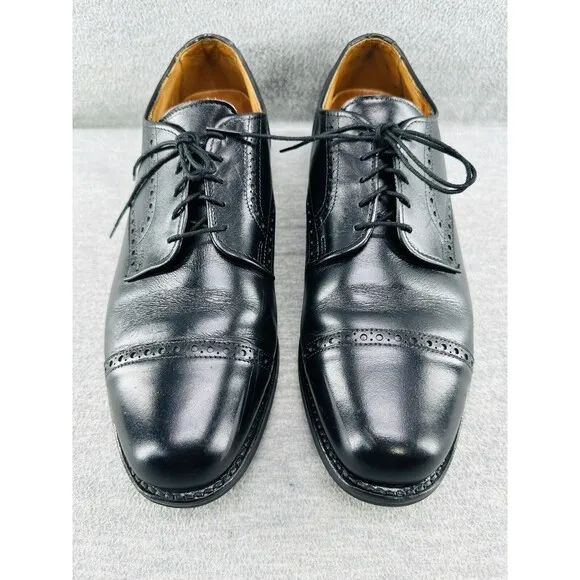 ALLEN EDMONDS 3408 - Benton Orthotic Oxford Dress Shoes Men 9.5 D Black Leather