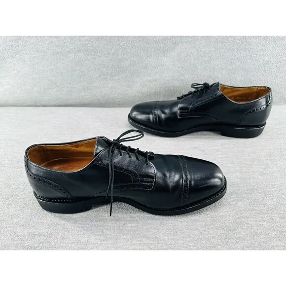 ALLEN EDMONDS 3408 - Benton Orthotic Oxford Dress Shoes Men 9.5 D Black Leather