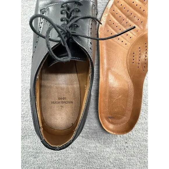 ALLEN EDMONDS 3408 - Benton Orthotic Oxford Dress Shoes Men 9.5 D Black Leather