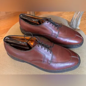 Allen Edmonds Ashton Split Toe Leather Oxford 11.5 EEE Burgundy -- MINT
