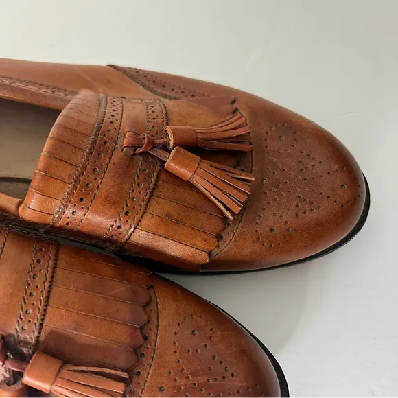 Allen Edmonds Bridgeton Leather Tassels Loafer Slip On Shoes Mens Dress Shoes