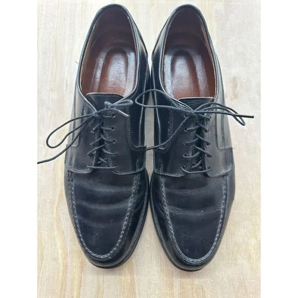 Allen Edmonds Orthotic Black Leather 10 D Oxford Lace Up