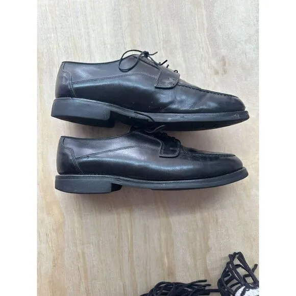 Allen Edmonds Orthotic Black Leather 10 D Oxford Lace Up
