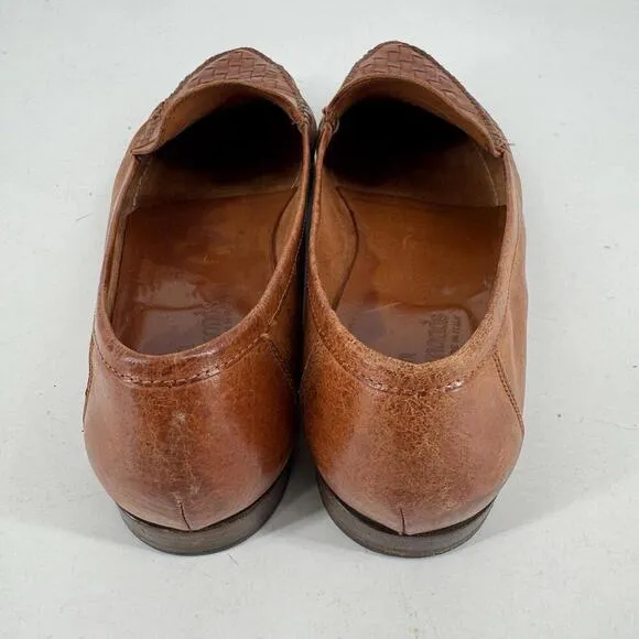 Allen Edmonds shoes mens 9.5 brown leather barbados dress slip on office career