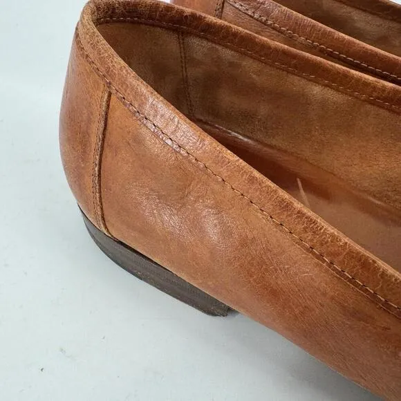 Allen Edmonds shoes mens 9.5 brown leather barbados dress slip on office career