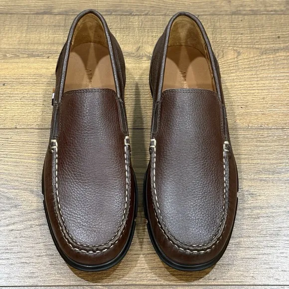 Allen Edmonds Shoes Mens 9.5 D MILES Leather Venetian Slip On Loafers BROWN