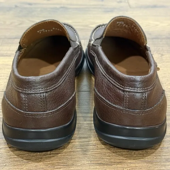 Allen Edmonds Shoes Mens 9.5 D MILES Leather Venetian Slip On Loafers BROWN