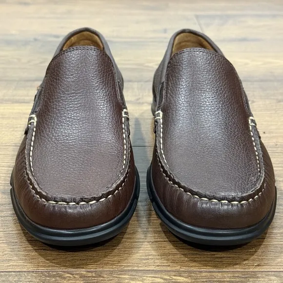 Allen Edmonds Shoes Mens 9.5 D MILES Leather Venetian Slip On Loafers BROWN