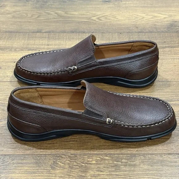 Allen Edmonds Shoes Mens 9.5 D MILES Leather Venetian Slip On Loafers BROWN