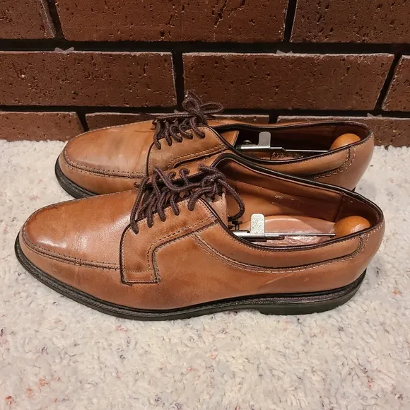 Allen Edmonds Wilbert Brown Split Toe Derby Lace-Up Comfort Shoe Size 9 1/2 D