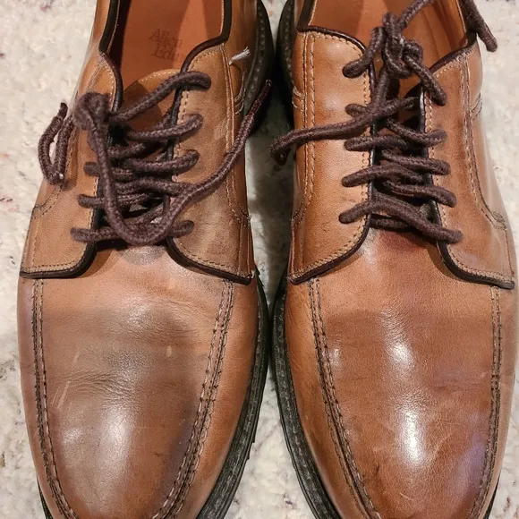 Allen Edmonds Wilbert Brown Split Toe Derby Lace-Up Comfort Shoe Size 9 1/2 D