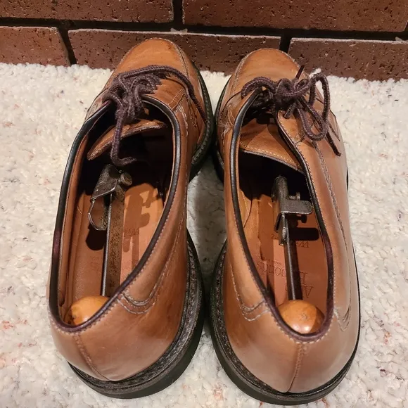 Allen Edmonds Wilbert Brown Split Toe Derby Lace-Up Comfort Shoe Size 9 1/2 D