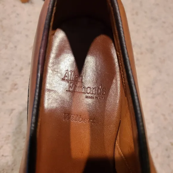 Allen Edmonds Wilbert Brown Split Toe Derby Lace-Up Comfort Shoe Size 9 1/2 D