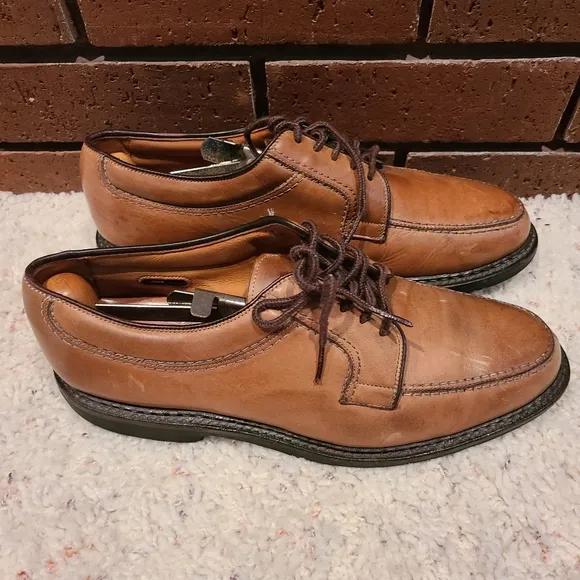 Allen Edmonds Wilbert Brown Split Toe Derby Lace-Up Comfort Shoe Size 9 1/2 D
