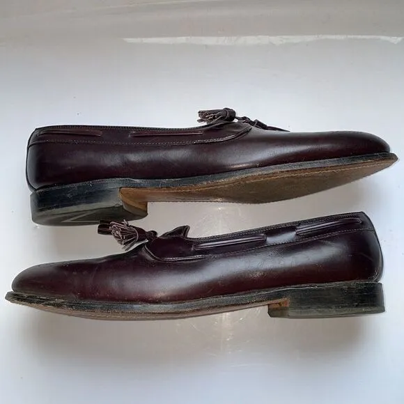 Allen Edmonds Windham burgundy leather oxford type slip on dress shoes