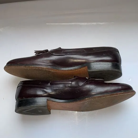Allen Edmonds Windham burgundy leather oxford type slip on dress shoes