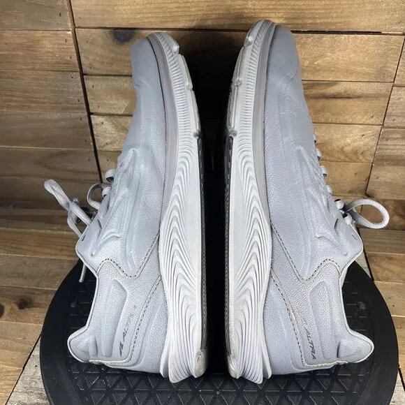 ALTRA Torin 5 Mens Size 9.5 Gray Leather Lace Up Comfort Running Shoes EUC