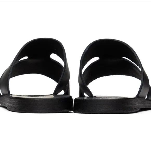 Ancient Greek Black Apteros Sandals