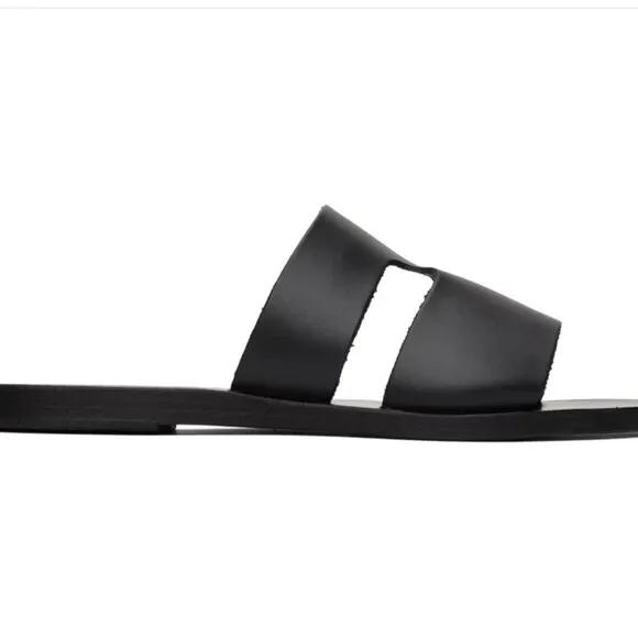 Ancient Greek Black Apteros Sandals