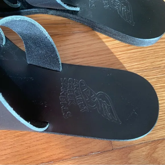 Ancient Greek Black Apteros Sandals