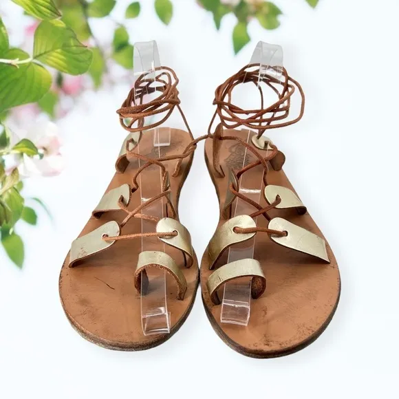 ANCIENT Greek Sandals Lace Up Gladiators
