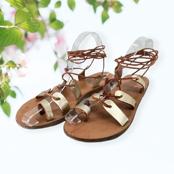 ANCIENT Greek Sandals Lace Up Gladiators