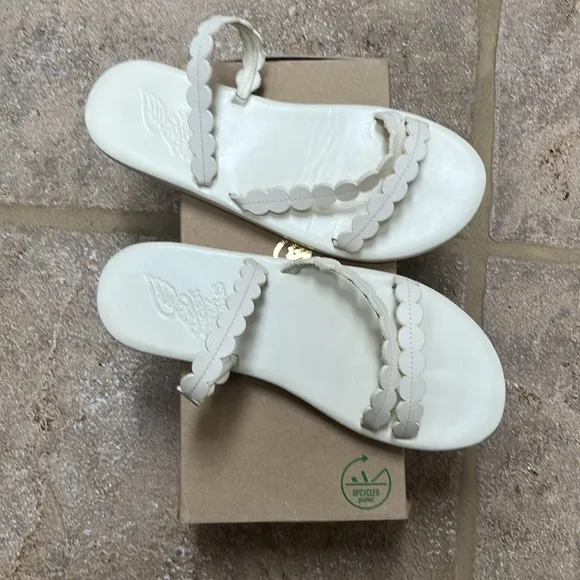 Ancient Greek Sandals Oceanis Strap Sandal in Off White 38
