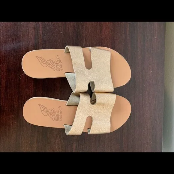 ⚡️Ancient Greek slide soft top leather grain leather sandals size 6