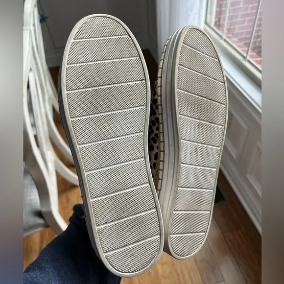 Anthropologie J Slides Leopard Print Leather Slip On Shoes Size 7.5