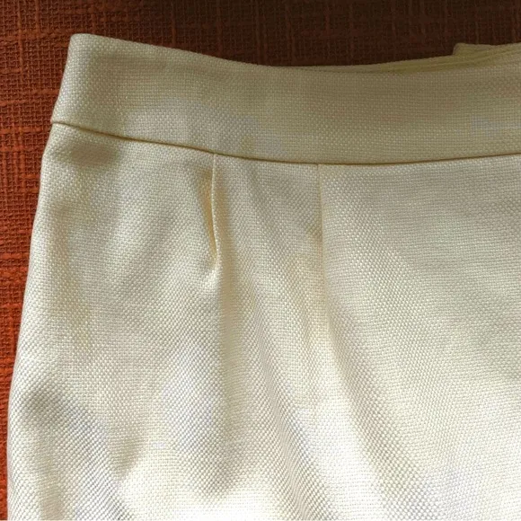 Anthropologie Leifsdottir Linen Layered Scallop Mini Skirt In Cream Size 6 NWT