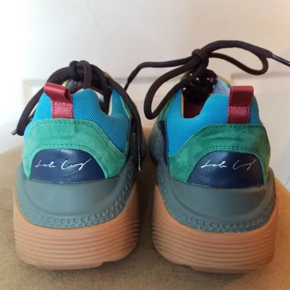 Anthropologie Lola Cruz Multicolor Pattern Suede/Techno Fabric 7.5