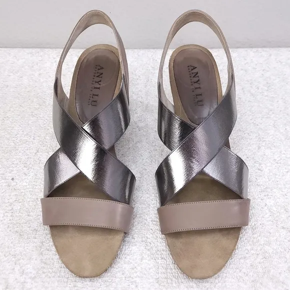ANYI LU Bella Slingback Open-Toe Pumps EU 42.5 US 12