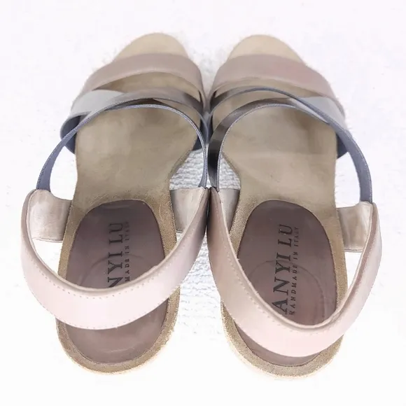ANYI LU Bella Slingback Open-Toe Pumps EU 42.5 US 12