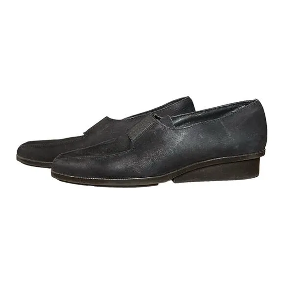 Arche Black Comfort Slip On Wedge Low Heel Shoes - 38