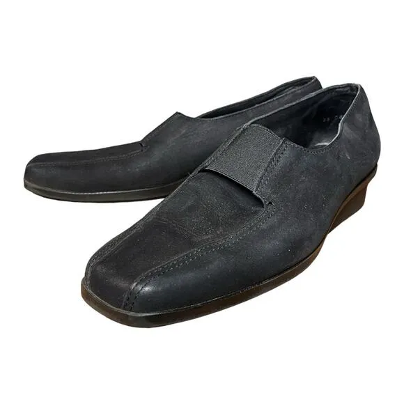 Arche Black Comfort Slip On Wedge Low Heel Shoes - 38