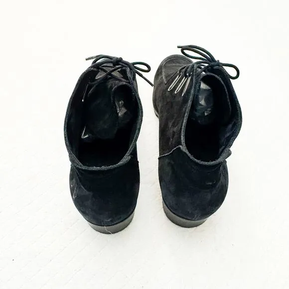 Arche Jimila Black Suede Comfort Sole Lace Up Ankle Boots Round Toe Size 41