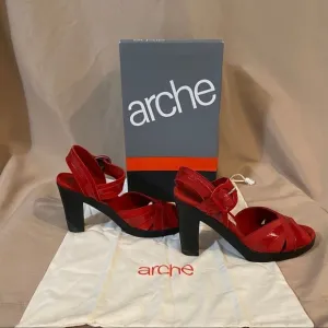 Arche Lylam Size 8 Red Heel Sandals