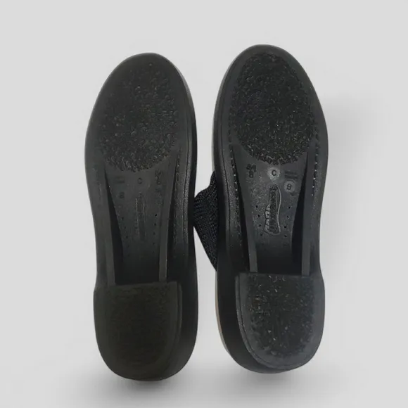 Arcopedico Light Nylon Knit Slip On Comfort Shoes Black Sz 41 (9.5-10) Orthopedi