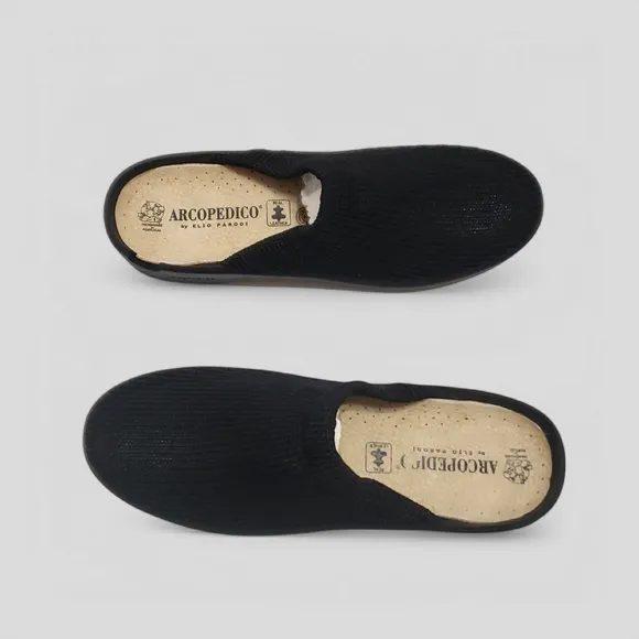 Arcopedico Light Nylon Knit Slip On Comfort Shoes Black Sz 41 (9.5-10) Orthopedi