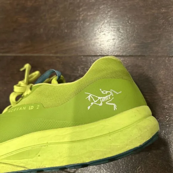 Arc'teryx Norvan LD 2 Trail Running Shoes Green Lace-Up Vibram Grip Size 11