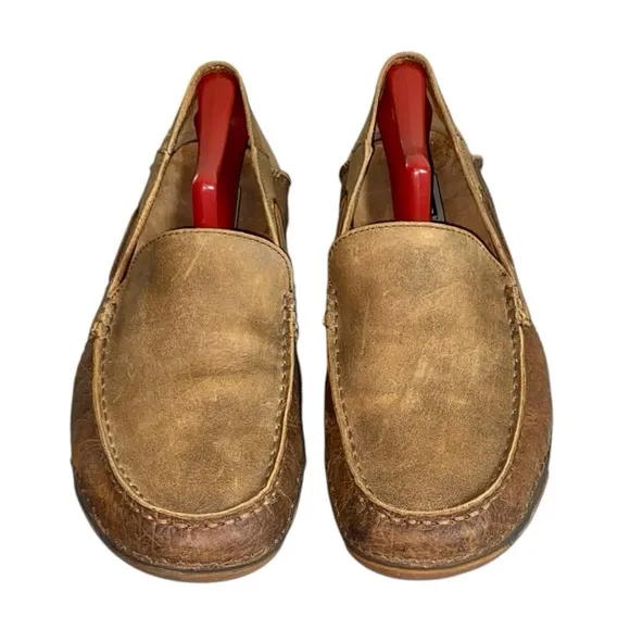 Ariat Gleeson Earth Brown Suede Leather Slip-On Loafer Shoes