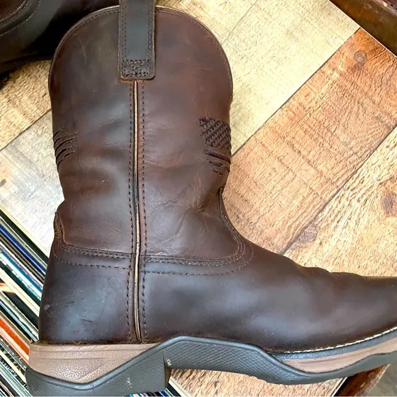 ARIAT KIDS ANTHEM PATRIOT DISTRESSED WESTERN BOOT - SQUARE TOE Size 3