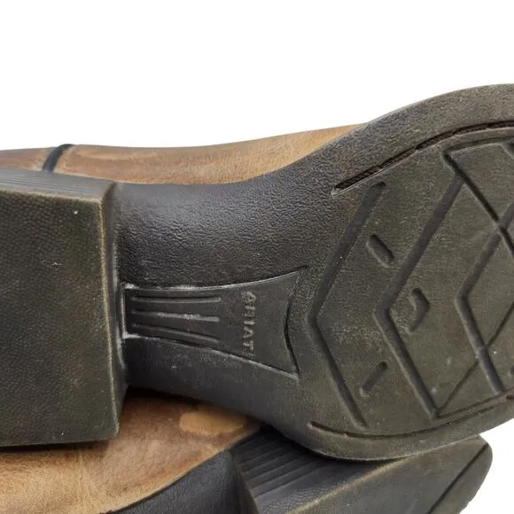 Ariat Pace Setter Leather Western Boots Baked Cookie Green Kid's Size 5.5