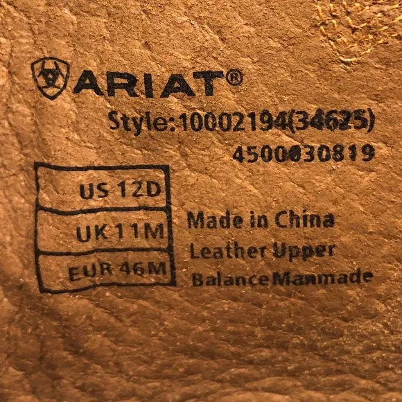 Ariat Sedona Brown Leather Western Boots 12D
