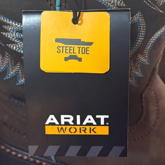 Ariat Women's Brown Krista Waterproof Steel Toe Western Work Boots