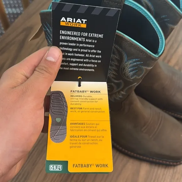 Ariat Women's Brown Krista Waterproof Steel Toe Western Work Boots