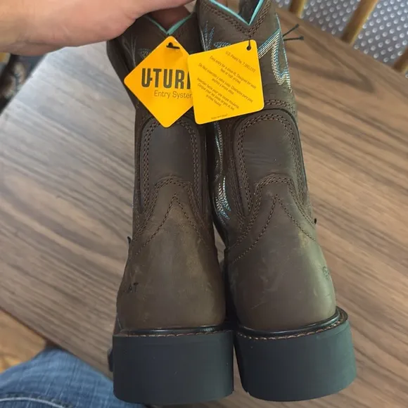 Ariat Women's Brown Krista Waterproof Steel Toe Western Work Boots