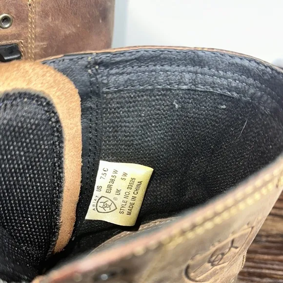 Ariat women’s Tan Leather heritage lacer round toe boots size 7.5C