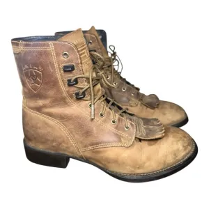 Ariat women’s Tan Leather heritage lacer round toe boots size 7.5C