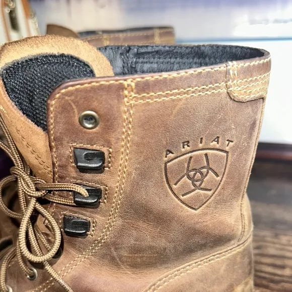 Ariat women’s Tan Leather heritage lacer round toe boots size 7.5C